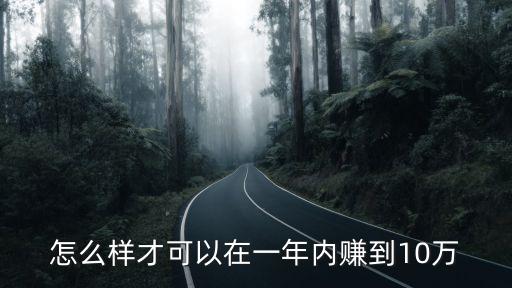 怎么樣才可以在一年內(nèi)賺到10萬