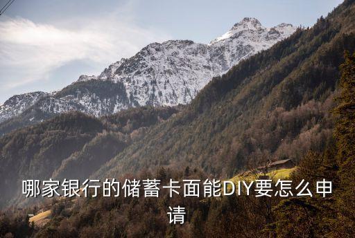 哪家銀行的儲(chǔ)蓄卡面能DIY要怎么申請(qǐng)