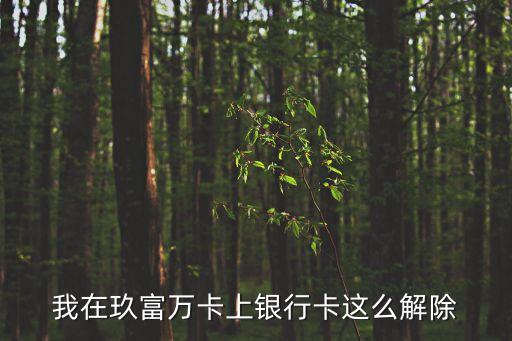 我在玖富萬(wàn)卡上銀行卡這么解除