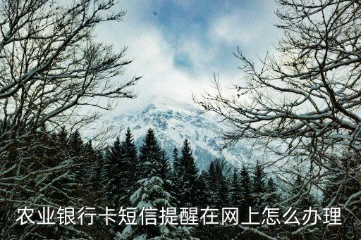 農(nóng)行卡短信提醒怎么辦，中國(guó)農(nóng)業(yè)銀行的短信提醒業(yè)務(wù)怎么取消