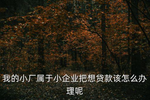 小工廠怎么貸款，我在西安開了一個(gè)小工廠現(xiàn)在缺乏流動(dòng)資金請(qǐng)問可不可以在銀行弄