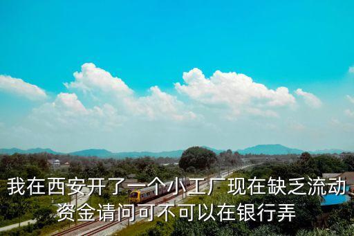 我在西安開了一個(gè)小工廠現(xiàn)在缺乏流動(dòng)資金請(qǐng)問(wèn)可不可以在銀行弄