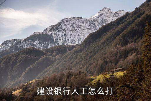 建設(shè)銀行人工怎么打