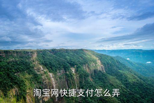 淘寶網(wǎng)快捷支付怎么弄