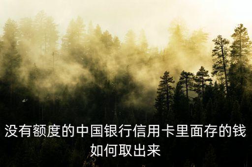 信用卡里存了錢怎么辦，不小心把一萬(wàn)存在新辦的中銀信用卡里了這錢還能取出來(lái)嗎需要什