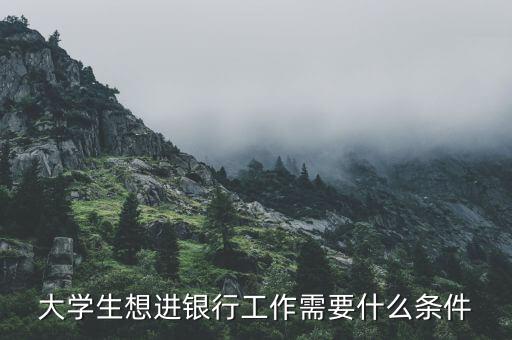 畢業(yè)怎么進(jìn)銀行，怎么能進(jìn)銀行工作
