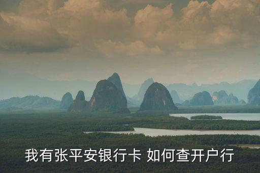 我有張平安銀行卡 如何查開戶行