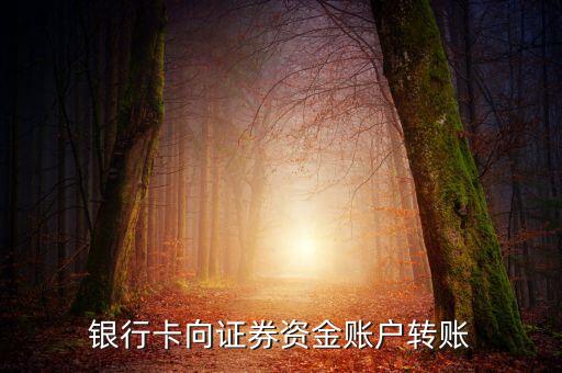 銀行卡向證券資金賬戶轉(zhuǎn)賬