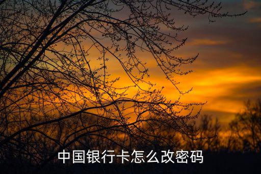 中行卡密碼怎么改，中國銀行卡怎么改密碼