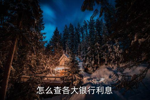 怎么查各大銀行利息