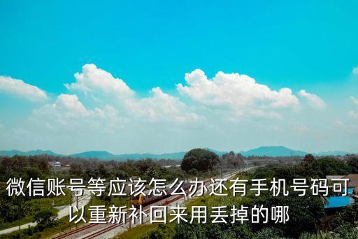 微信賬號等應該怎么辦還有手機號碼可以重新補回來用丟掉的哪