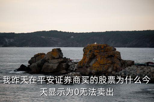 我昨天在平安證券商買的股票為什么今天顯示為0無法賣出