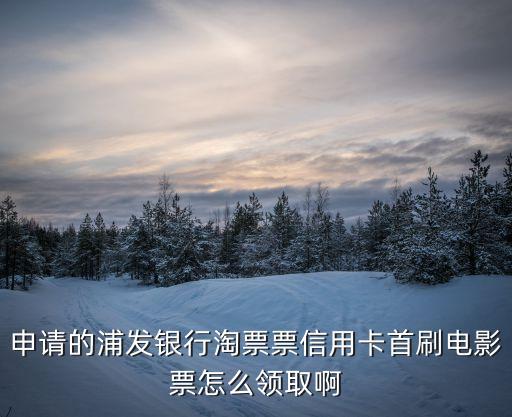 浦發(fā)怎么領電影票，申請的浦發(fā)銀行淘票票信用卡首刷電影票怎么領取啊