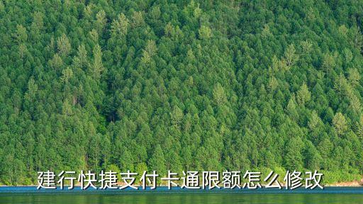 建設(shè)銀行的快捷支付限額怎么修改，建設(shè)銀行快捷支付額度怎么修改