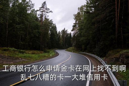 工商銀行怎么申請(qǐng)金卡在網(wǎng)上找不到啊亂七八糟的卡一大堆信用卡