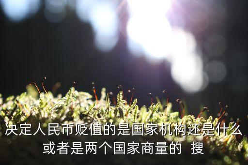 決定人民幣貶值的是國家機(jī)構(gòu)還是什么或者是兩個(gè)國家商量的  搜