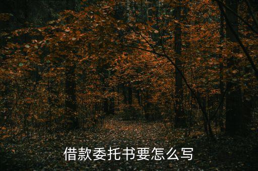 怎么寫貸款委托，公司人民銀行貸款卡授權(quán)委托書怎么寫