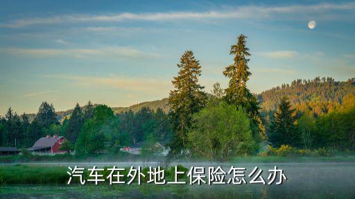 汽車在外地上保險怎么辦
