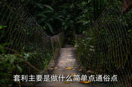 套利主要是做什么簡(jiǎn)單點(diǎn)通俗點(diǎn)