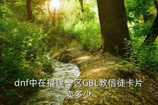 dnf中在福建一區(qū)GBL教信徒卡片賣多少