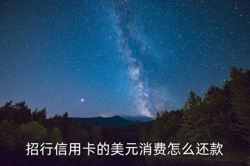 招行美元怎么還款嗎，招商銀行信用卡美元賬單怎么還