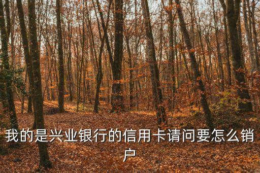 我的是興業(yè)銀行的信用卡請問要怎么銷戶