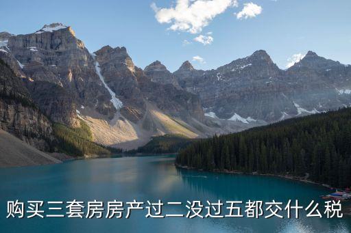 購買三套房房產(chǎn)過二沒過五都交什么稅