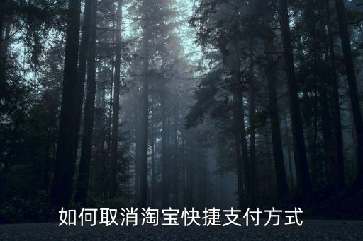 如何取消淘寶快捷支付方式
