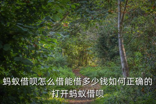 螞蟻借唄怎么借能借多少錢如何正確的打開螞蟻借唄