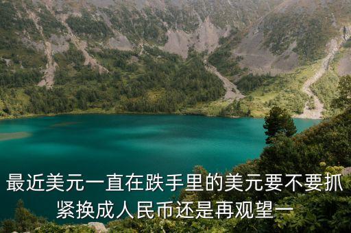 美元下跌怎么辦，美元兌人民幣一直在跌天啊我怎么才能最小損失地?fù)Q回來
