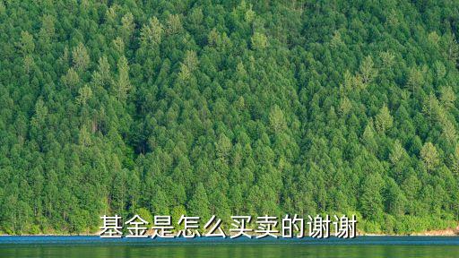 基金是怎么買賣的謝謝