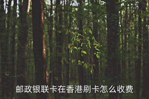 郵政銀聯(lián)卡在香港刷卡怎么收費(fèi)