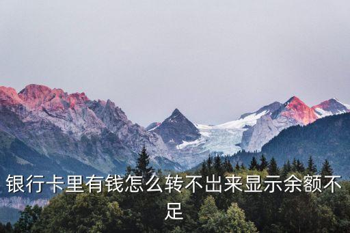 銀行卡里有錢(qián)怎么轉(zhuǎn)不岀來(lái)顯示余額不足
