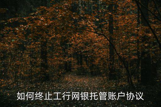 怎么取消托管賬戶，如何通過(guò)工行網(wǎng)上銀行注銷(xiāo)記賬式債券托管賬戶
