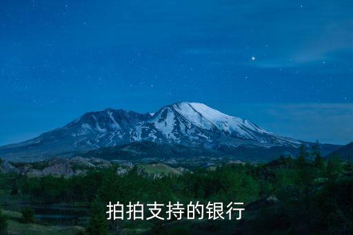 拍拍支持的銀行