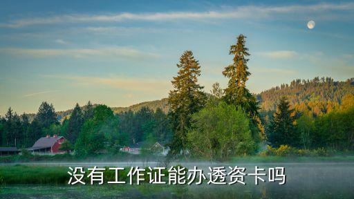 沒有工作證能辦透資卡嗎