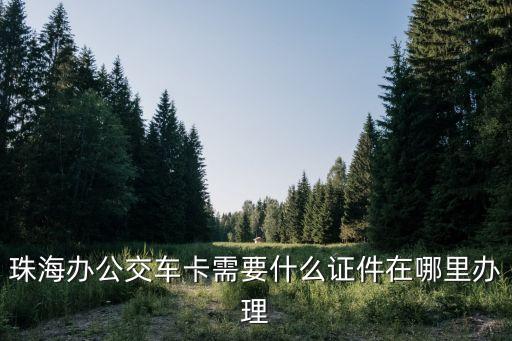 珠海e行通怎么辦理，珠海辦公交車卡需要什么證件在哪里辦理