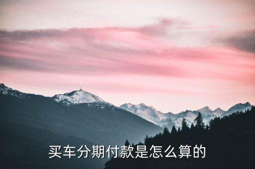 買車分期付款是怎么算的