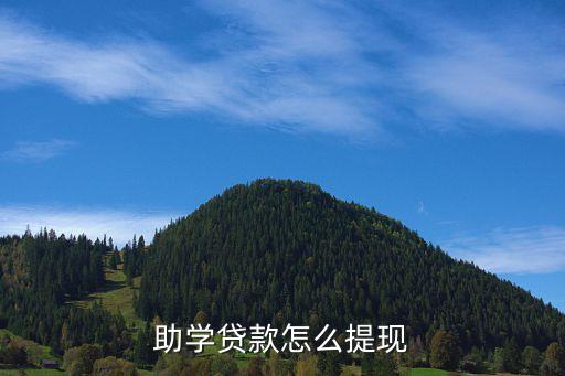 助學(xué)貸款怎么提現(xiàn)