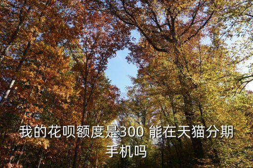 花唄額度300怎么買手機，花唄怎么分期買手機