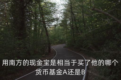 用南方的現(xiàn)金寶是相當(dāng)于買了他的哪個(gè)貨幣基金A還是B