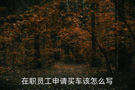 在職員工申請買車該怎么寫