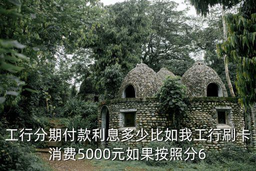 工行分期付款利息多少比如我工行刷卡消費(fèi)5000元如果按照分6