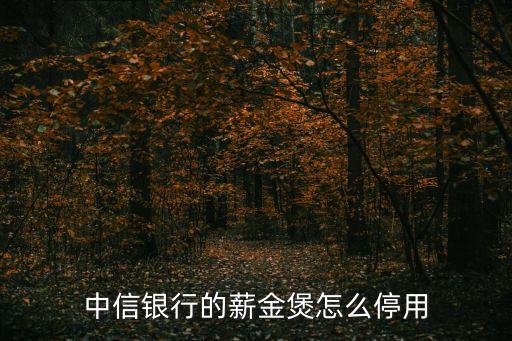 中信薪金煲怎么取消，中信銀行薪金寶怎么退