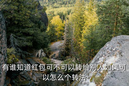 有誰知道紅包可不可以轉(zhuǎn)給別人如果可以怎么個轉(zhuǎn)法