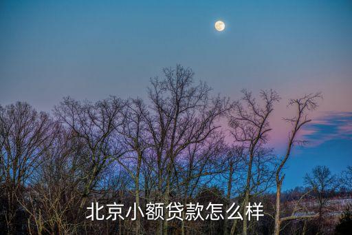 北京小貸貸款有限公司怎么樣，北京小額貸款公司怎么樣