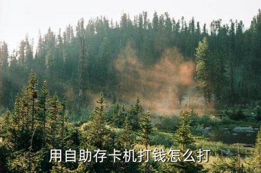 用自助存卡機(jī)打錢怎么打