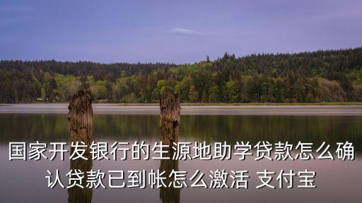 國(guó)家開發(fā)銀行的生源地助學(xué)貸款怎么確認(rèn)貸款已到帳怎么激活 支付寶