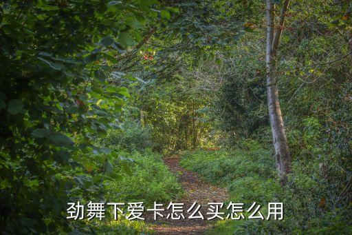勁舞下愛卡怎么買怎么用