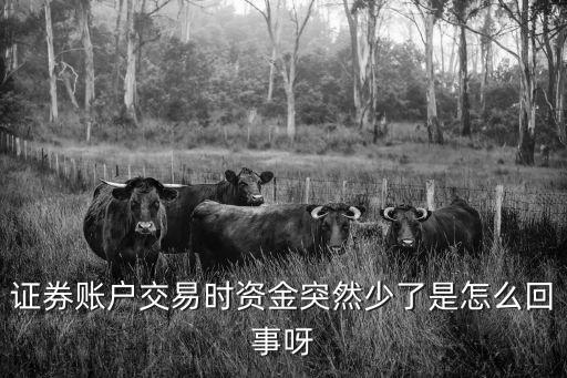 證券賬戶交易時資金突然少了是怎么回事呀